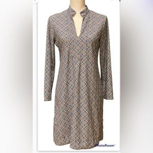 Jude Connally Dress with Nehru Collar